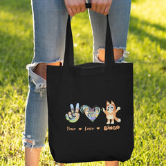 BLUEY Peace Love Bingo Blue Kids TV Design