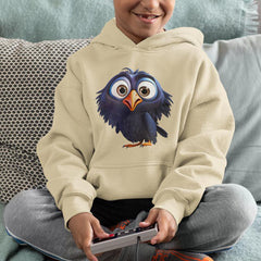 Black Cartoon Raven Bird Kids Halloween Design