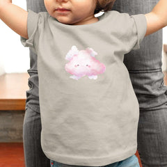 Cute Pink Smiley Clouds Pattern Design