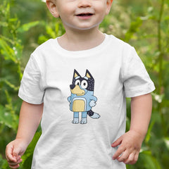 BLUEY Dad Bandit Stadning Left Blue Kids TV Design