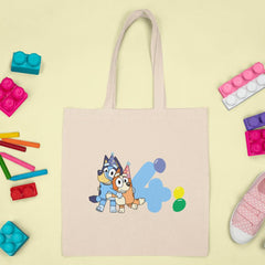 Happy Bluey & Bingo Character 4th Birthday Balloons Number Design