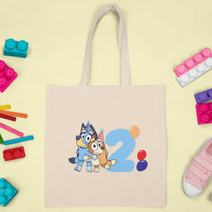 Happy Bluey & Bingo Character 2nd Birthday Balloons Number Design