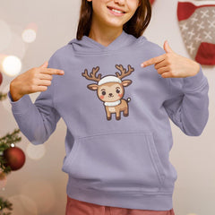 Cute Little Reindeer With Snow Hat Kids Christmas Character Design