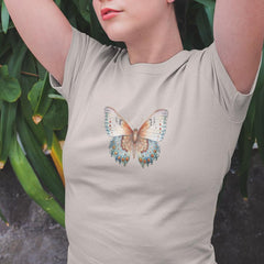 Beautiful Watercolour Blue-Golden Butterfly Pattern Design