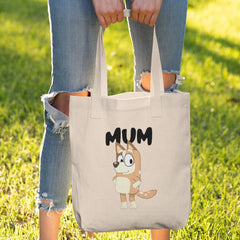 BLUEY Chilli Mum Stading Left Blue Kids TV Design