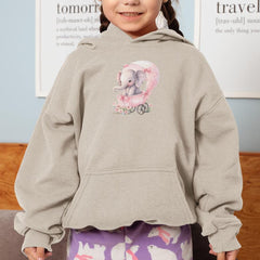 Cute Pink Elephant In Pram Pattern Design