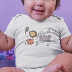 Kids Safari Cute Characters Elephant Lion Tiger Heads