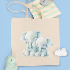 Cute Blue Elephants Pattern Design