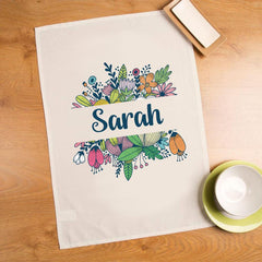 Garden Flowers Name Personalised Pattern Design