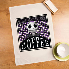 Nightmare Before Coffee Jack Skellington Checkerboard Halloween Design