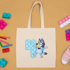 Happy Bluey Character 4th Birthday Number Design