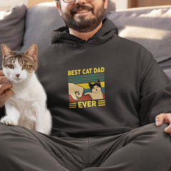 Best Cat Dad Fist Bump Animal Lover Yellow Sign