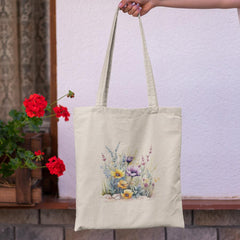 Bunch of Wild Flowers Plants Yellow Purple Design 3