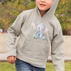 Blue Elephant Floral Scooter Pattern Design