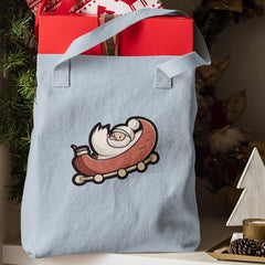Cute Santa Riding Sleigh Kids Christmas Character Design