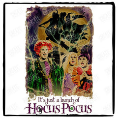Just a Bunch Of Hocus Pocus Moon Silhouette Halloween Design