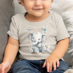Blue Elephant Swing Floral Pattern Design