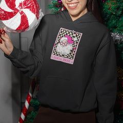 Santa Babe Queer Pink Checkerboard Funky Christmas Design