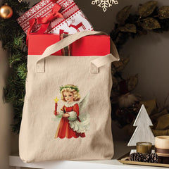 Christmas Angel Candle Merry Xmas Pattern Design