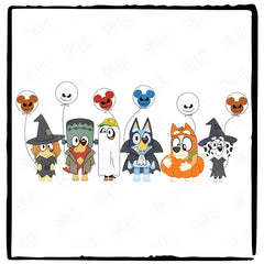BLUEY Halloween Characters Design