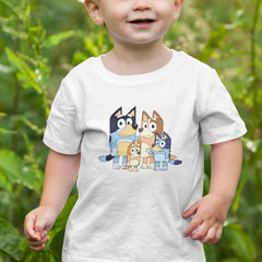 BLUEY Family Standing Blue Kids TV Design