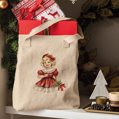 Christmas Girl Merry Xmas Pattern Design