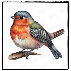 Chubby Christmas Robin Design