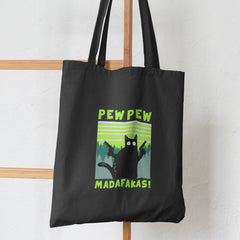 Funny Black Cat Pew Pew