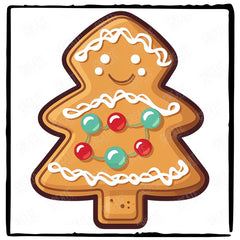 Cute Gingerbread Cookie Kids Christmas Character Design