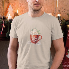 Christmas Chocolate Drink Snowflake Pattern Design