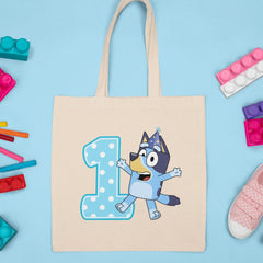 Happy Bluey Character 1st Birthday Number Design