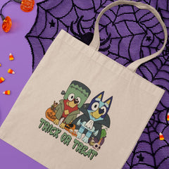BLUEY Halloween Trick Or Treat Frankenstein & Dracula Design