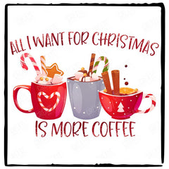 Christmas More Coffee Pattern Design