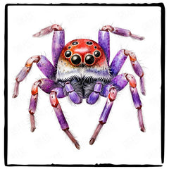 Purple Spider Pattern Design