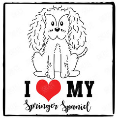 Cute Dog I Love My Springer Spaniel Animal