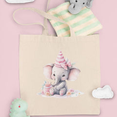 Cute Pink Elephant Pilot Plane Pattern Design