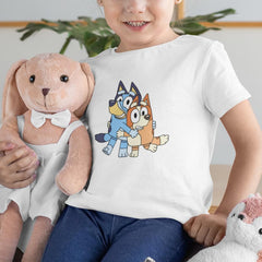 BLUEY and Bingo Hugging Happy Blue Kids TV Design