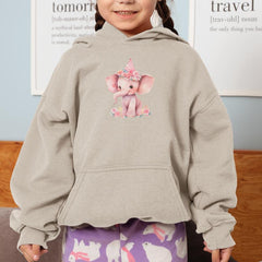 Cute Pink Elephant Bday Hat Pattern Design
