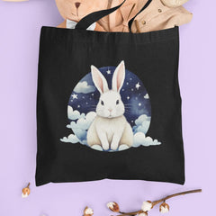 Navy Sky Sleepy Bunny Rabbit Design