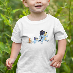 BLUEY Family Walking Right Blue Kids TV Design