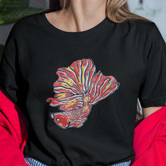 Betta Fish Fighting Fish Pattern Design