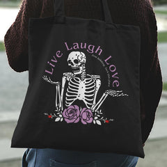 Live Laugh Love F*ck This Place Skeleton Halloween Design
