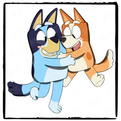 BLUEY and BINGO Hugging Blue Kids TV Design