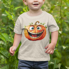 Happy Orange Pumpkin Kids Halloween Character Design