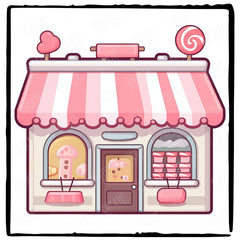 Cute Candy Shop Kids Christmas Design