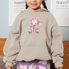 Cute Pink Elephant On A Scooter Pattern Design