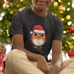 Cute Bird In Hat With Christmas Tree Kids Christmas Character Design