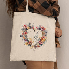 Love Heart Shape with Spring Flowers Design
