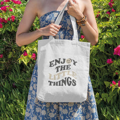 Enjoy The Little Things Text Quote Affirmation Design