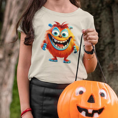 Orange Haired Monster Kids Halloween Design